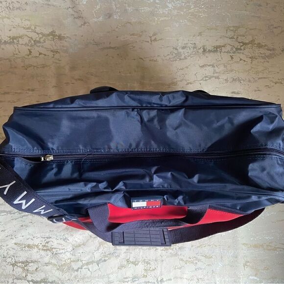 Tommy Hilfiger Duffle bag Color block logo Y2K 90s - Picture 4 of 15